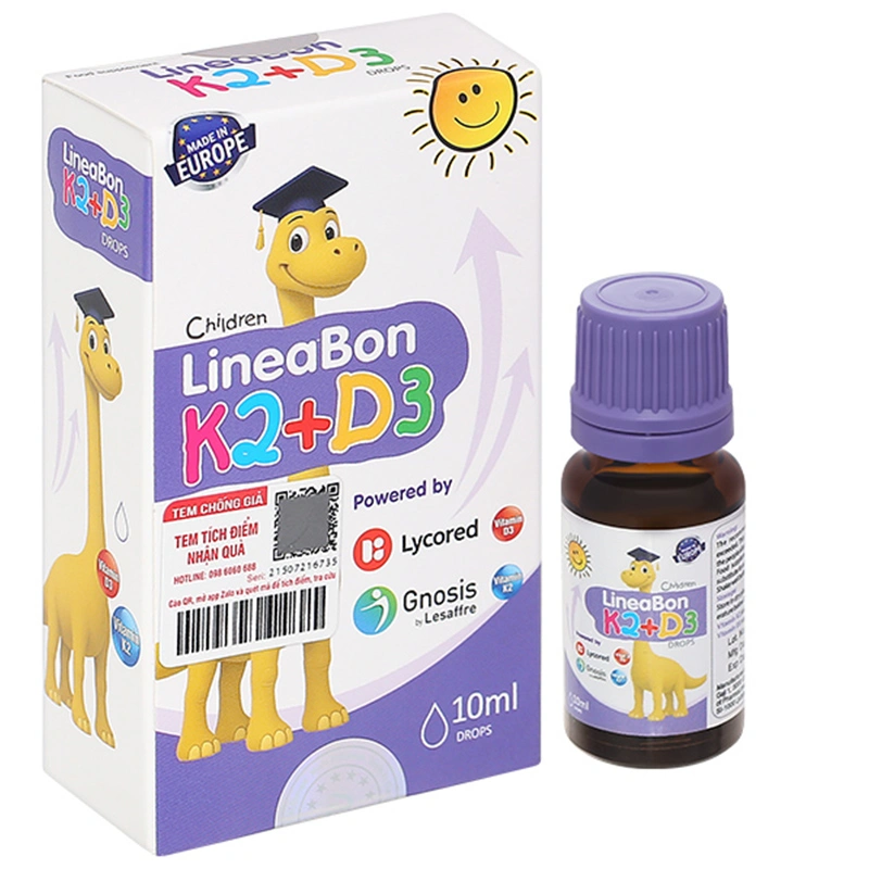 LineaBon K2 + D3 hỗ trợ giảm nguy cơ loãng xương chai 10ml - 1